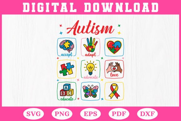 Autism Awareness SVG: Graphics for T-Shirt Designs