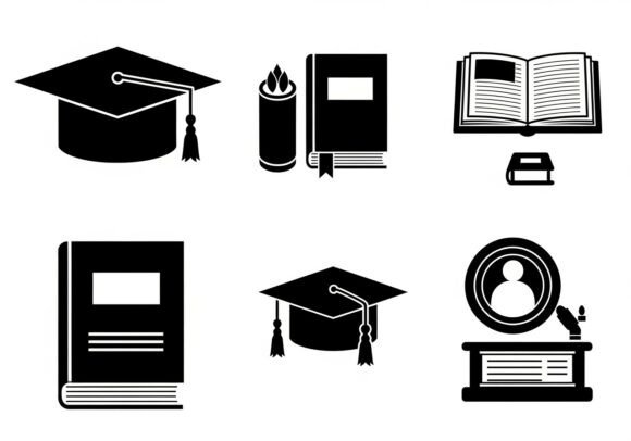 Black and White Educational Graduation