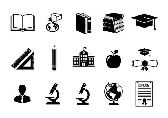 Black Educational Set Including Books: A Powerful Design Asset for Branding