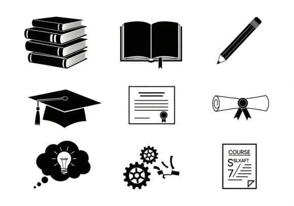 Black White Education Learning School Graphics