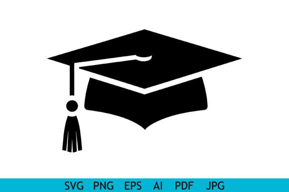 Graduation Cap Icon Vector Silhouette: Graphics & Crafts Asset Review