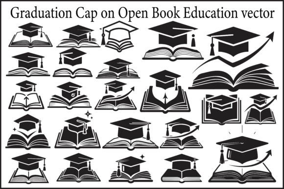 Graduation Cap on Open Book Education