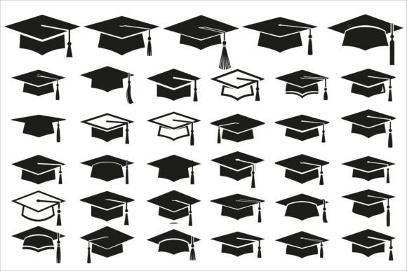 Graduation Hat Icon Vector Classic Graphics