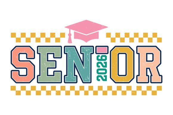Senior 2026 Graduation PNG for T-Shirt Designs and Graphics