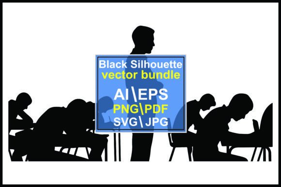 Silhouette Teacher Watching Students Tak