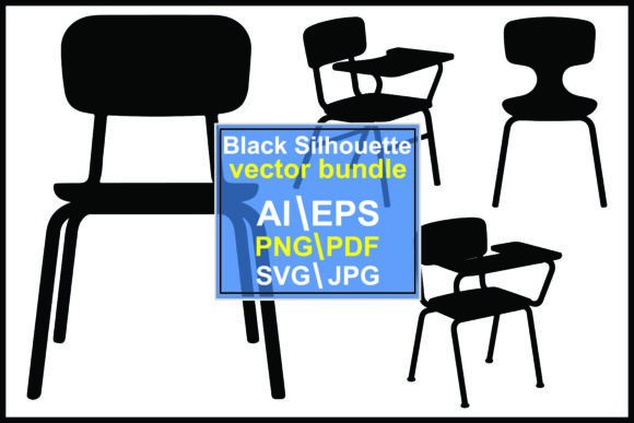 Silhouettes of School Chairs Desk Chair Graphics