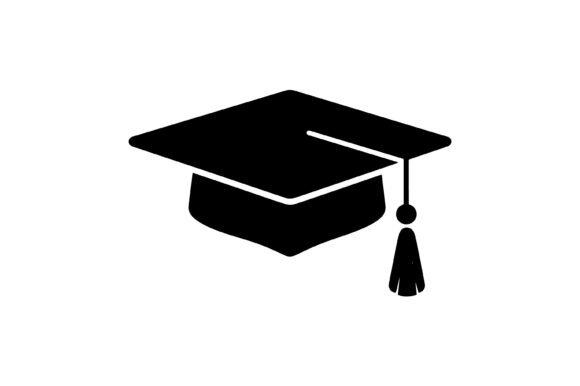 Simple Graduation Cap Icon for Graphics and Crafts