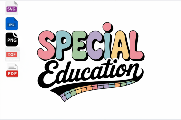 Special Education Retro Groovy Teacher Graphics and Crafts