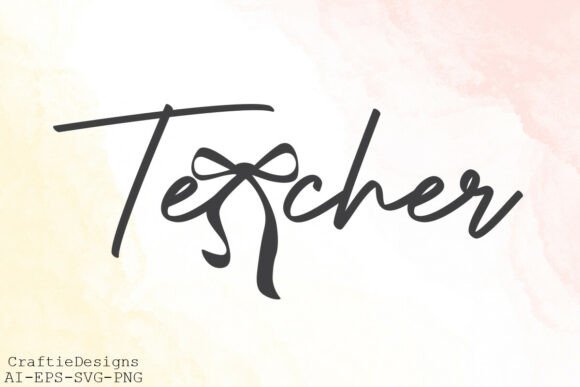 Teacher Coquette Bow Svg – Graphics for T-Shirt Designs